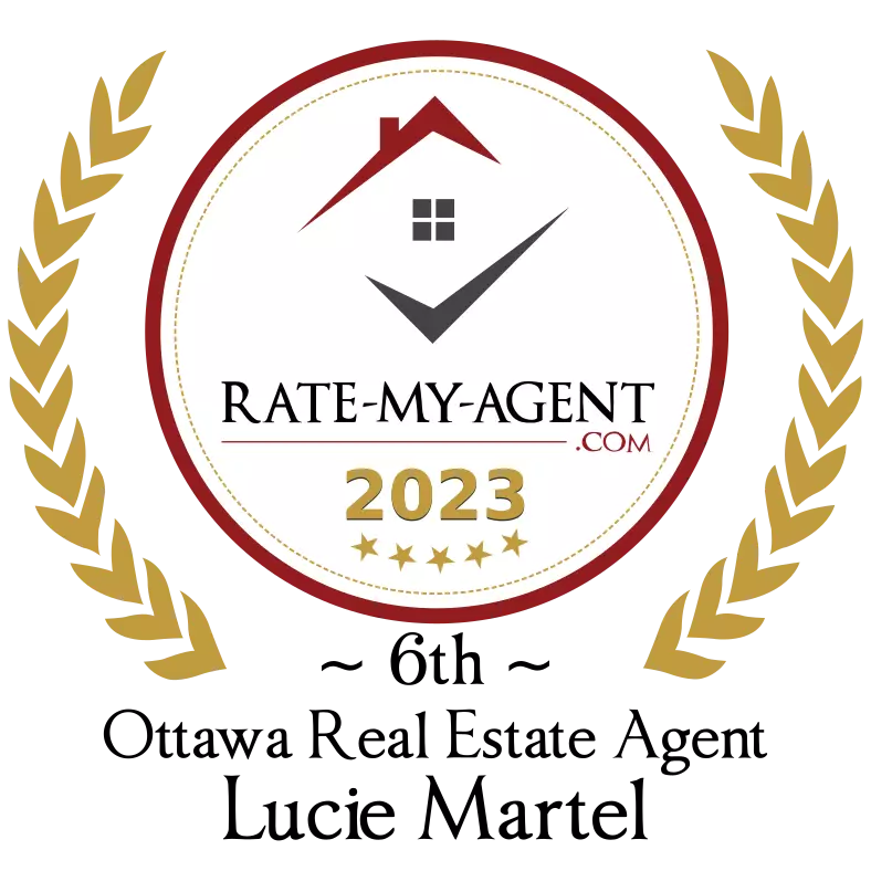 Top Rated Ottawa Real Estate Agent Streak Badge for Lucie Martel by Rate-My-Agent.com